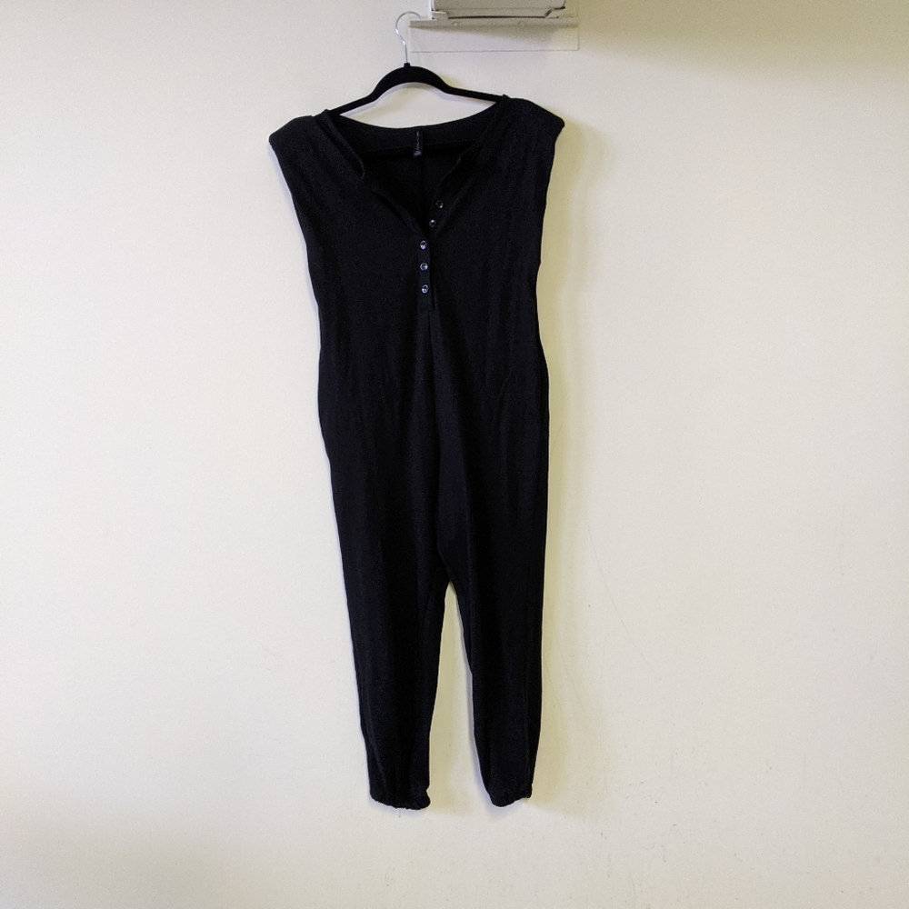S+T X HILARY DUFF THE BANKS ROMPER MIDNIGHT BLACK